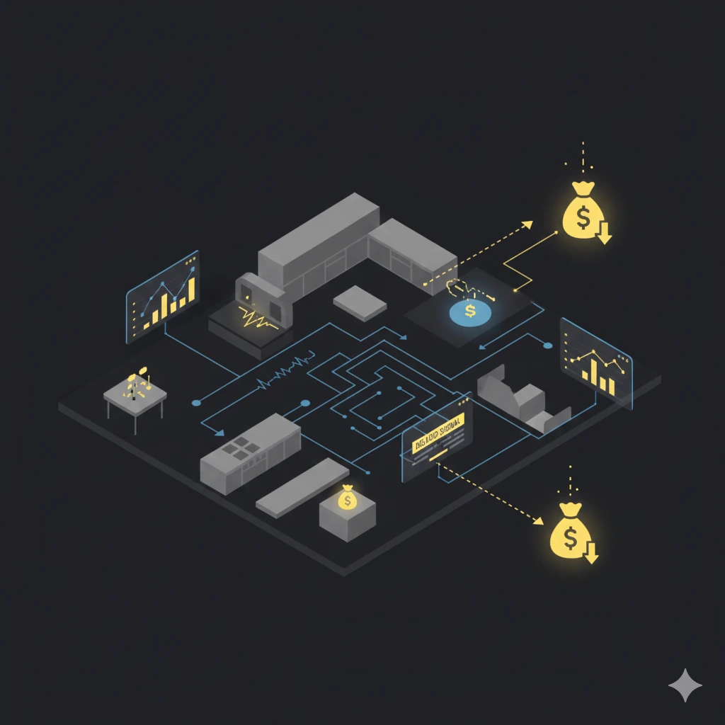 Hospitality workflow and guest-experience illustration