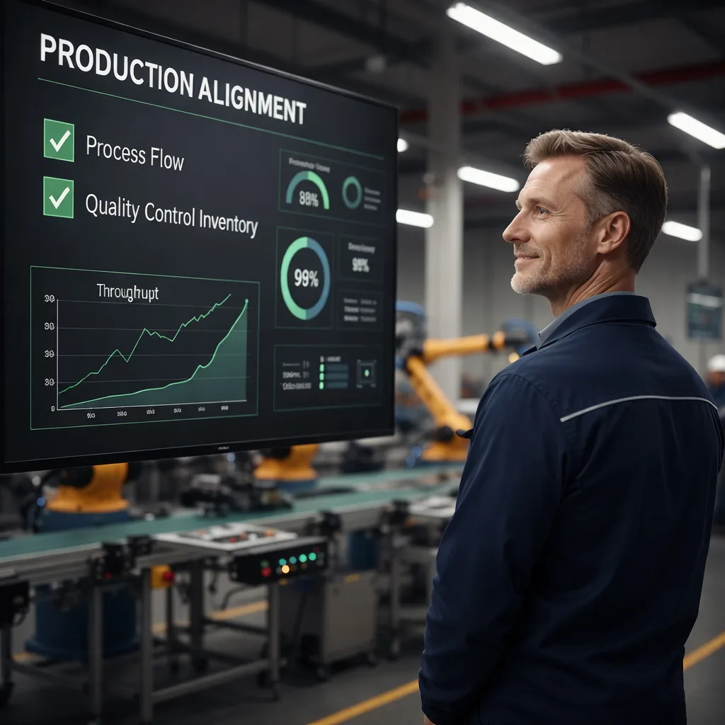 Manufacturing operations card showing cost leakage between disconnected processes